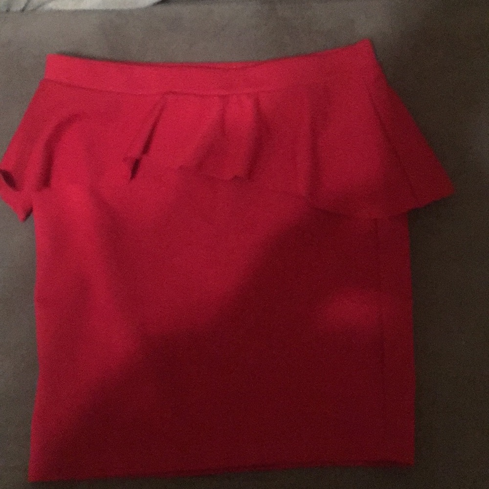 Red Candies Peplum Skirt